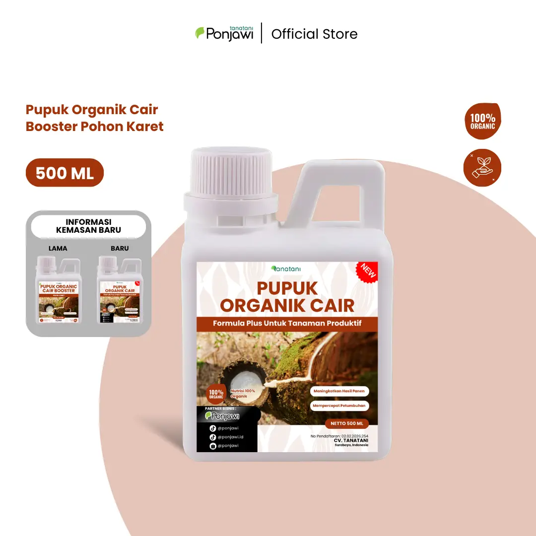 [BISA COD] Pupuk Organik Cair Booster Pohon Karet 500 ML - POC & Zat Pengatur Tumbuh untuk Mempercepat Pertumbuhan dan Meningkatkan Hasil Getah Karet
