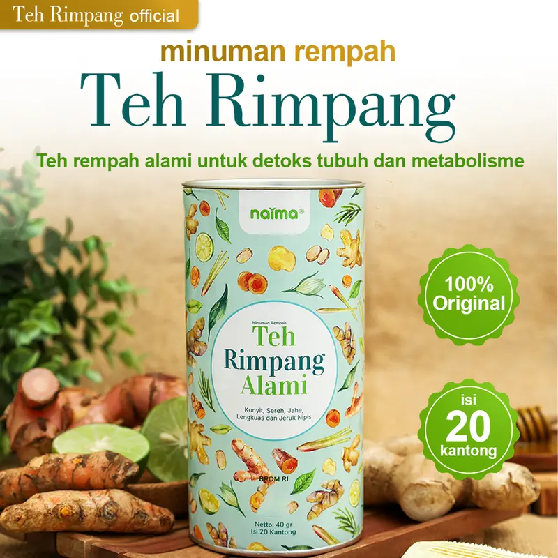 Teh Rimpang Alami ala zaidul akbar - HALAL BPOM - Kunyit, Sereh, Jahe, Lengkuas, Jeruk Nipis Air Kuning Minuman Tea 0