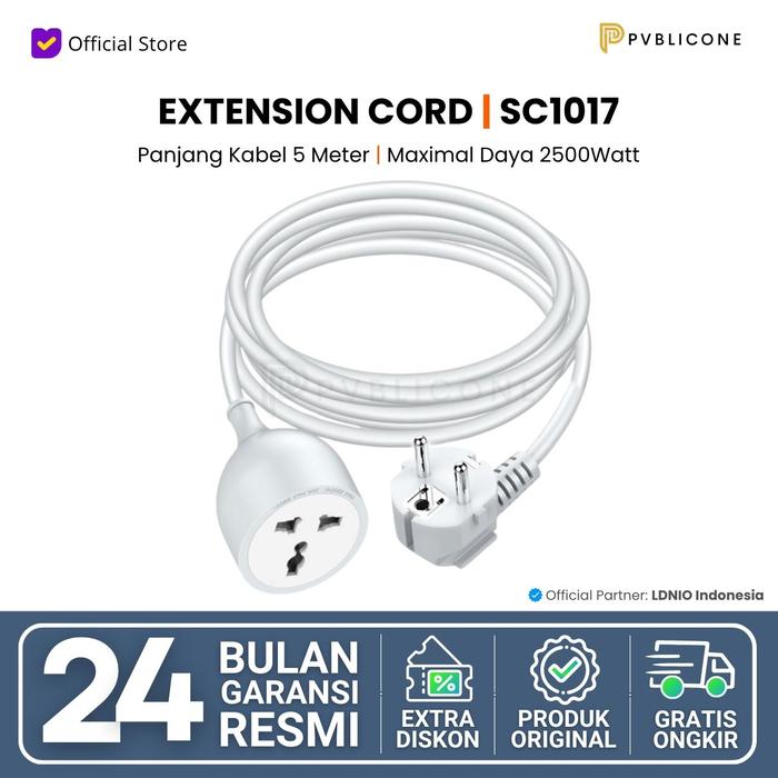 Gambar Kabel Ekstensi Extension Cord LDNIO SC1017 5 Meter 2500W Original dari PVBLIC ONE Kota Tangerang Tokopedia
