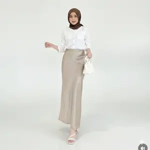 Rok Satin Mermaid A-Line Wanita dengan Bahan Nyaman dan Shining Body Goal