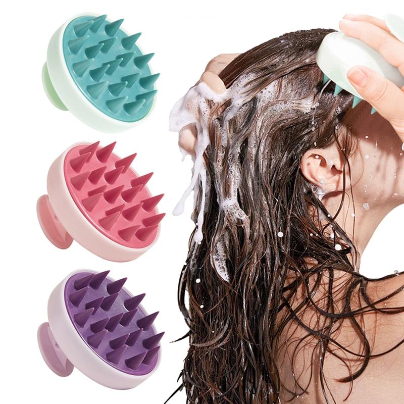 Bàn chải dầu gội silicon Massage da đầu để gội và tắm chăm sóc tóc cần thiết