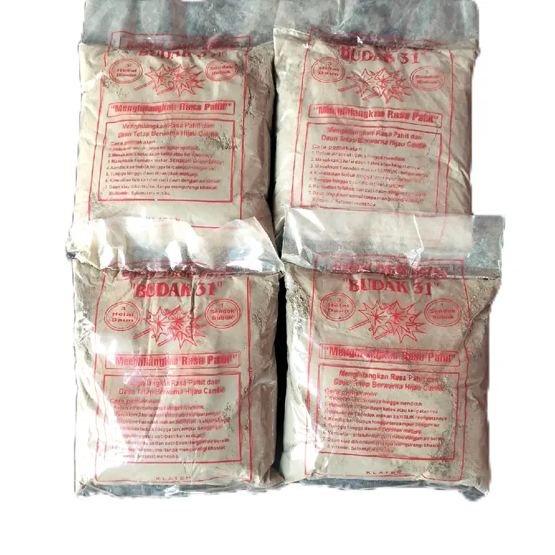 Paket 4pcs Bubuk lempung penghilang pahit daun pepaya Cap Budak31. Bahan 0