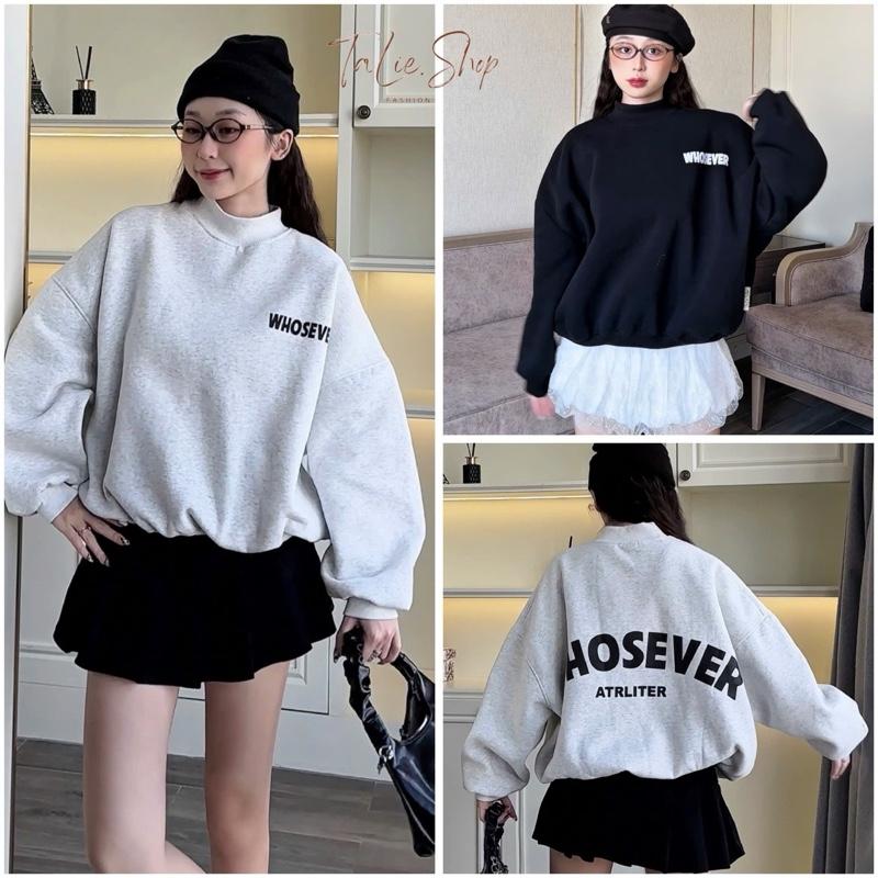 Áo Nỉ Sweater Thêu Xù Nowwear Tay Phồng Form Boxy Chất Nỉ Bông Dày Dặn Nam Nữ…