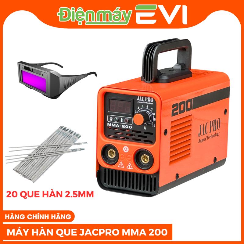 Máy hàn que JacPro MMA 200 Máy hàn que gia đình điện tử mini - Kéo Que 2ly5 liên tục Hỗ trợ Que 3ly2 từ 30 - 40 que