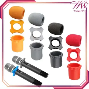 1set Pelindung Microphone Mic Ring + Busa Mic Karet Cover Pelindung Ring Mic Holder