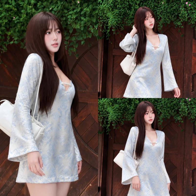 510 - Váy Babydoll Cổ V Dáng Xuông Nhẹ Nhang Xinh Xắn - Thinhhanstore