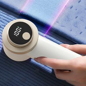 電動毛玉取り器 充電式3段階調節 毛玉トリマー 衣類・家具用LEDディスプレイ付き電動シェーバー