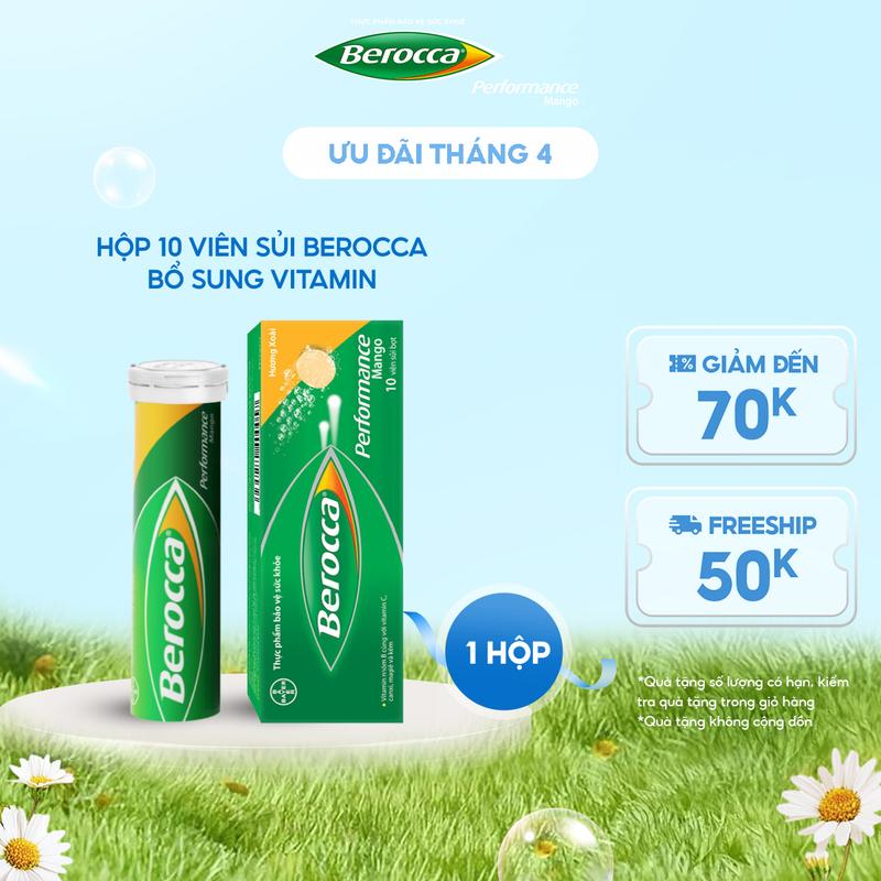 Viên sủi bổ sung Vitamin Berocca Performance 10 Viên