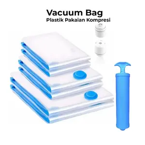 Tas Vakum Pakaian Transparan！Dapat Digunakan Kembali Compression Bag Perjalanan