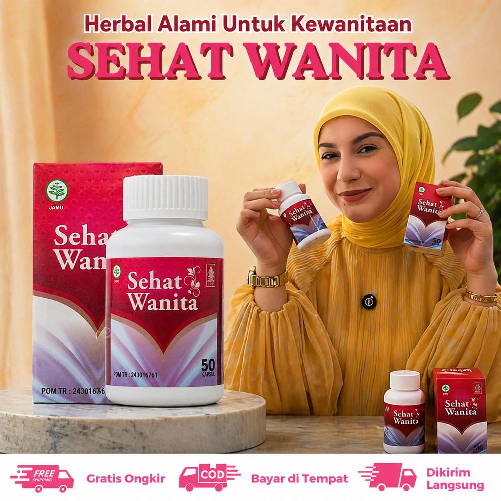 Sehat Wanita Herbal Untuk Nyeri Saat Haid Original BPOM Halal MUI Isi 50 & 100 kapsul - 50 Kapsul