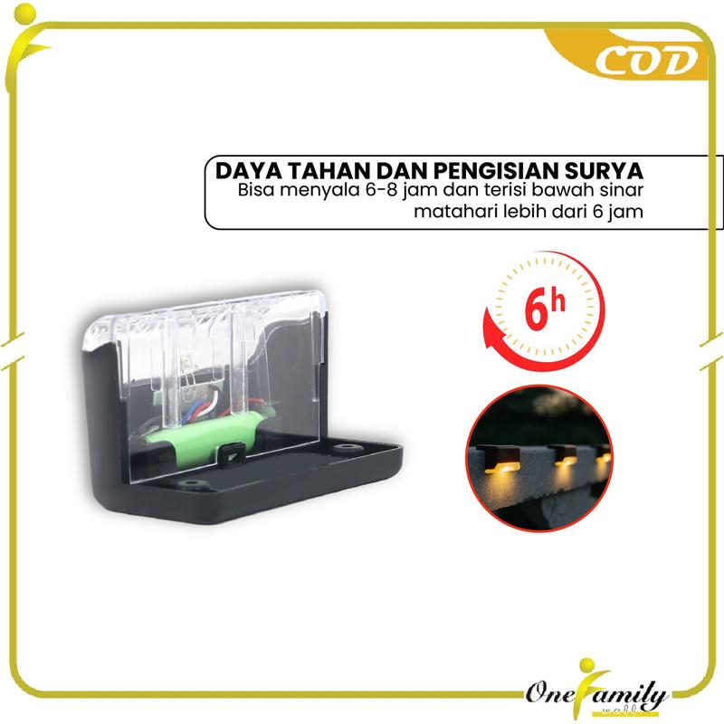 [COD] OFM C1024 Lampu Tangga Sudut Panel Solar Cell Waterproof