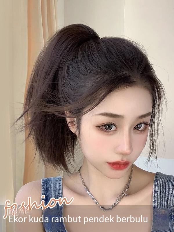 Rambut palsu ekor kuda wanita, rambut panjang dengan cengkaman - TikTok ...