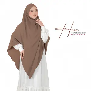 Imazan ~ Hiza French Khimar Series ~ Khimar Syar'i Instan 4 in 1 Crinkle Airflow Premium Khimar Syar'i Praktis Khimar Nyaman Model Terbaru Jilbab Panjang