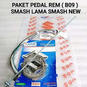 PAKET PEDAL INJAKAN REM + KAWAT + KAMPAS BELAKANG ( B09 ) SUZUKI SMASH LAMA SMASH NEW KAMPAS REM TEROMOL BELAKANG PEDAL REM HIGH QUALITY KUALITAS TERJAMIN