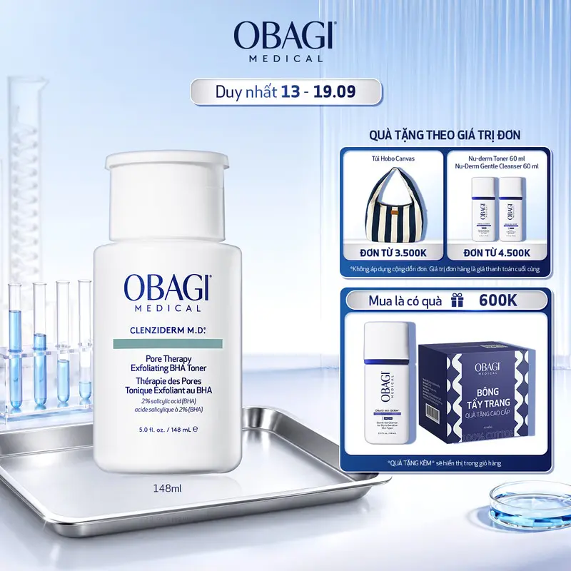 Toner chứa 2% BHA Obagi Clenziderm M.D. Exfoliating 148ml