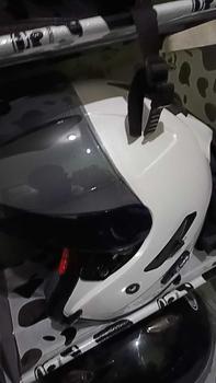 Product Review of KYT Galaxy Flat R Solid White I Flat Visor Iridium I Spoiler - Helm Half Face Motorcycle from i**s 0