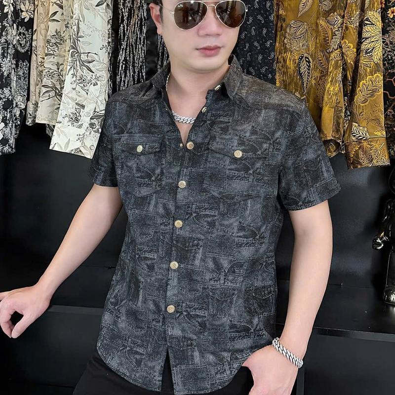 Áo sơ mi nam tay ngắn sang trọng trẻ trung phong cách thời trang cá tính nổi bật áp  ben  10