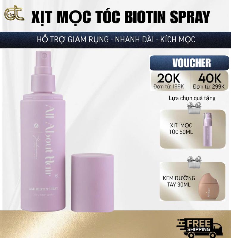  XỊT DƯỠNG AAH BIOTIN VEGAN SPRAY 120ML - NHẬN NGAY 1 GIFT 