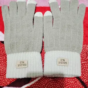 Caramel Sarung Tangan Wanita Musim Dingin Touch Screen Bahan Rajut Wol Tebal Gloves Unisex Fashion Trendy
