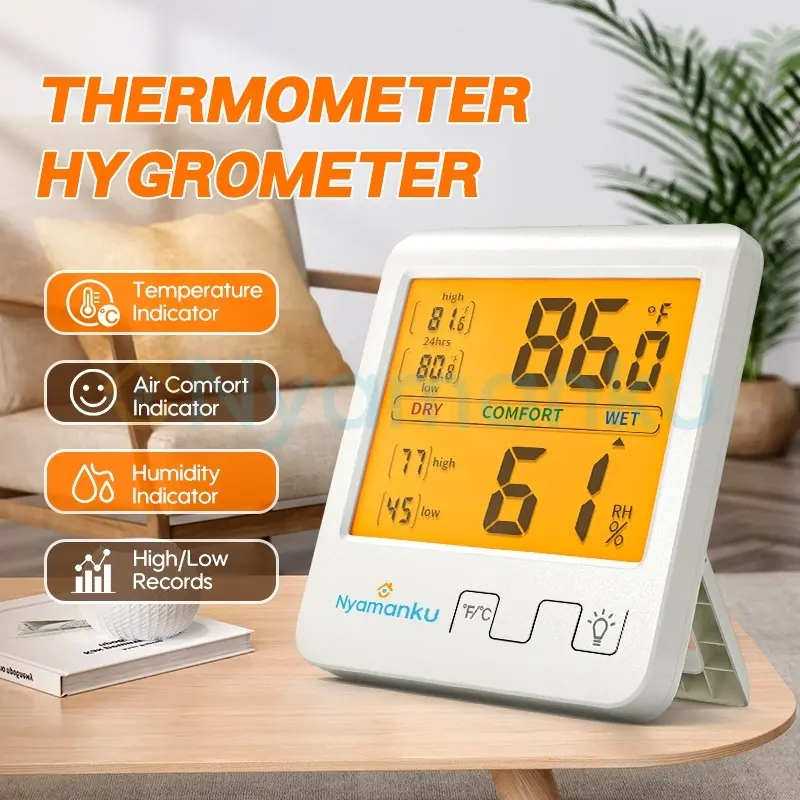 Humidity Meter - Hygrometer Thermometer Humidity Meter Alat Ukur Lembab Ruangan Kelembapan Suhu