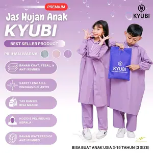 Jas Hujan Anak Setelan Ponco Celana Bahan Tebal Aanti Rembes