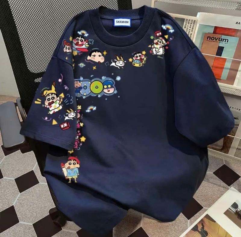 Áo Phông Áo Thun Nữ Shin Sticker in tay cực hot cute dáng rộng