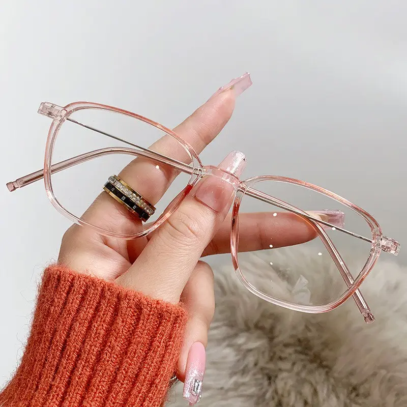 Photochromic Glasses Anti Radiation Square Computer Anti Blue Light Eyeglasses for Women Men