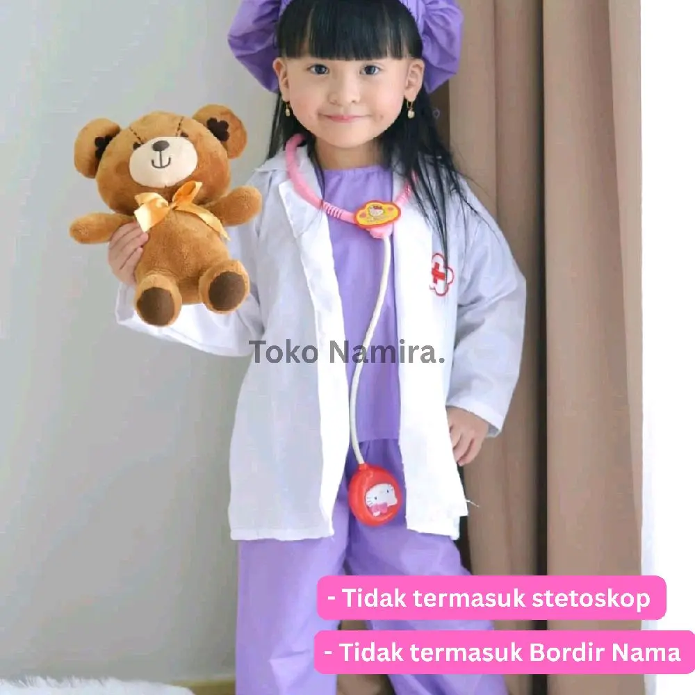 Baju dokter cilik baju dokter anak kostum profesi anak Baju dokter bedah anak  Fashion