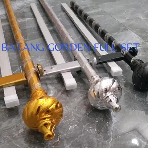 Batang Gorden Rell Kotak Full Set dengan Tutup dan Kaki ukuran 50cm-200cm Besi