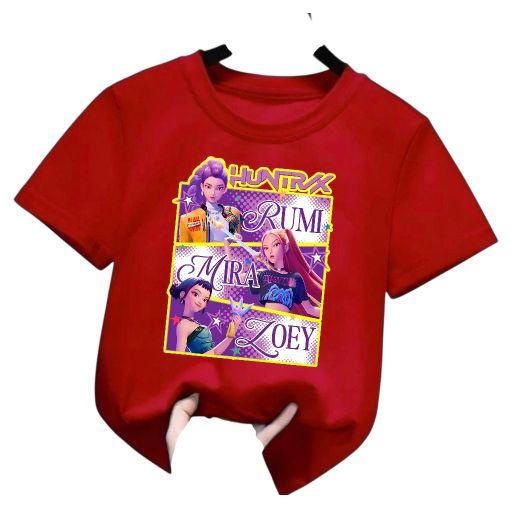 BAJU ANAK UNISEX LAKI-LAKI DAN PEREMPUAN dengan motif digital print gambar HUNTRAX RUMI MIRA ZOEY