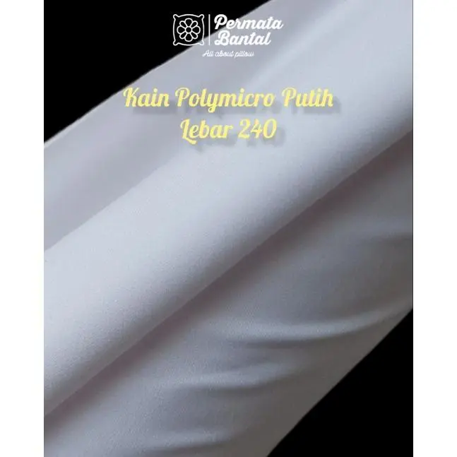 HEMAT Kain Katun / Polymicro Putih Lebar 240Cm Gramasi 70gsm