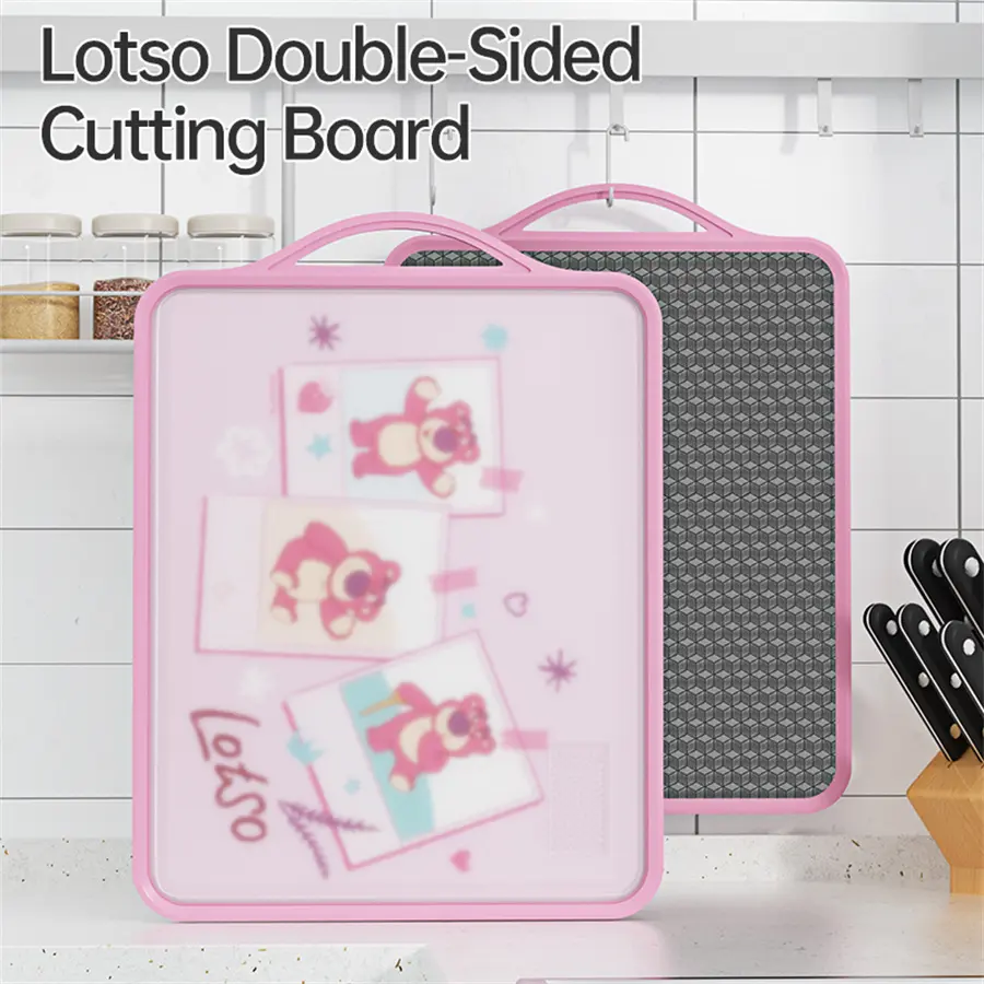 Multifunctional thickened non-slip and mildew-proof double-sided cutting board for home dormitory fruit board fruit cutting knife board