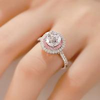 Gambar EAR PARTNER-Cincin moissanite berbentuk bulat sederhana untuk wanita, terbuat dari perak murni dengan lapisan berkilau, dihiasi berlian empat penjuru dengan warna pink yang memukau, cincin tunangan.  " - Silver dari EAR PARTNER Kota Administrasi Jakarta Utara 5 Tokopedia