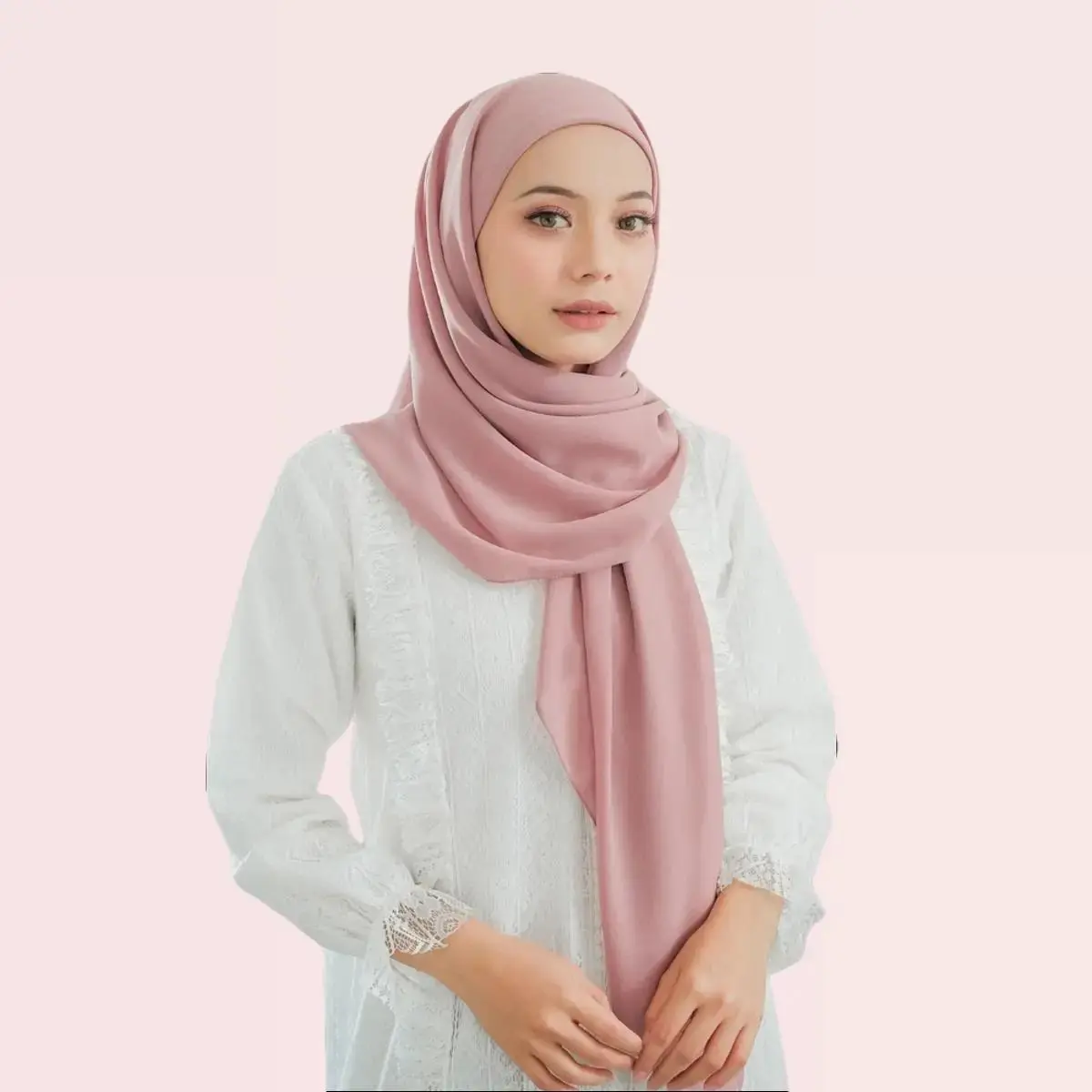 ZIYA Hijab - Segi Empat Instan 2 Layer 120x120 Ceruty Babydoll Premium Kerudung Segitiga Inner Jilbab Wanita Muslim