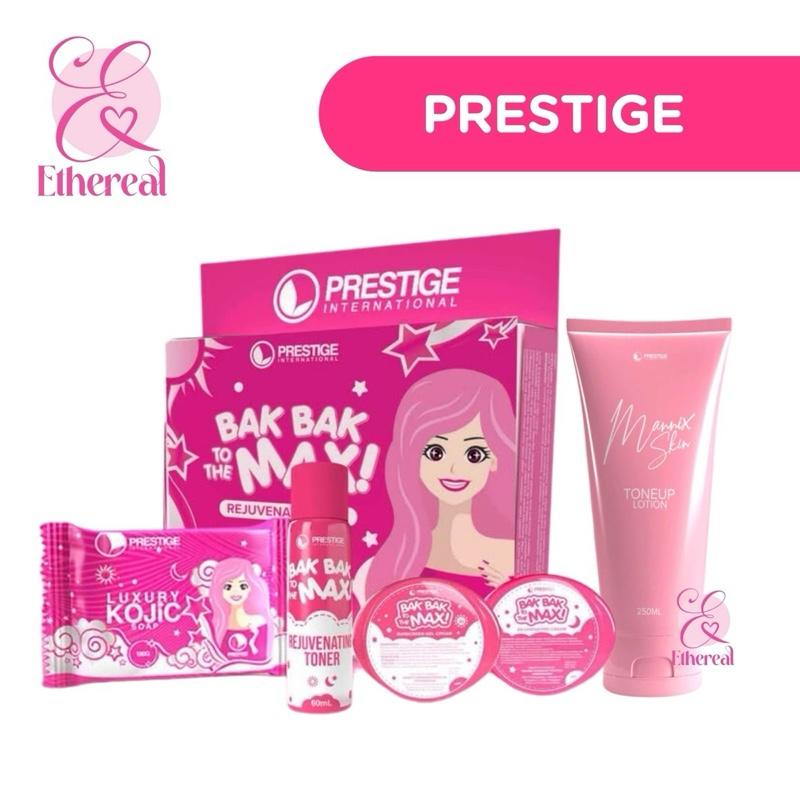 PRESTIGE REJUVENATING | WHITENING SET Cleanse Renew Protect Whitening Exfoliate Toner Acne Cream with Kojic Papaya Skincare Skin Repair Nourishing 3