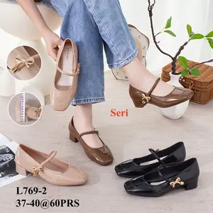 Sepatu Wanita Terbaru/Sepatu Pantofel Hak Tahu HYS L769/Sepatu Jelly Import/Sepatu Kerja Karet