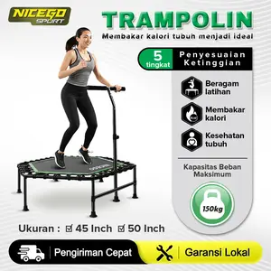 NICEGO SPORT Trampolin 45-50Inci Trampolin dewasa Sport Trampoline Alat Olahraga