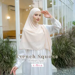 Kiaka - French Square Syar'i Khiban Segi Empat Tali Ceruty Ultimate