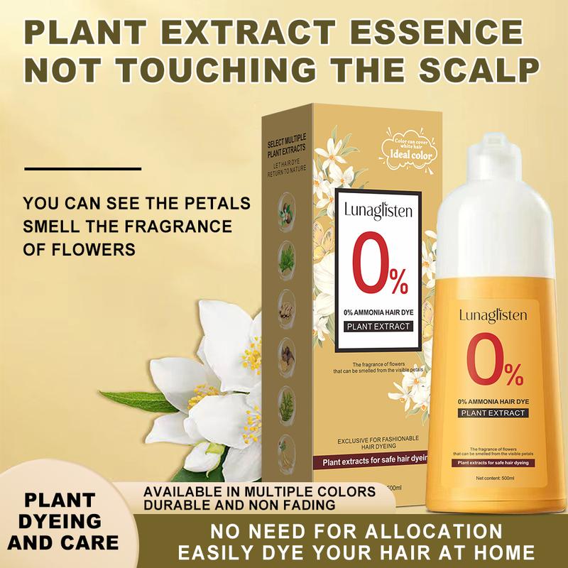  Thuốc nhuộm tóc LUNAGLISTEN 0% không chứa phụ gia thành phần thảo dược thiên nhiên 3 màu để lựa chọn đen nâu sẫm nâu nhạt 