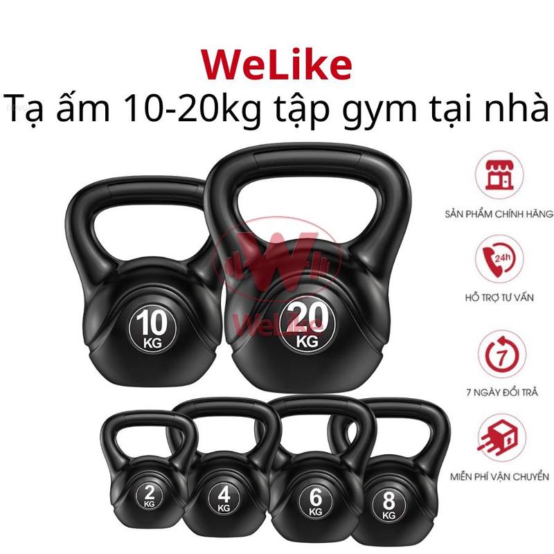 Tạ ấm 20kg tập gym tại nhà Welike - Tạ bình vôi quai xách tập squat tay mông…