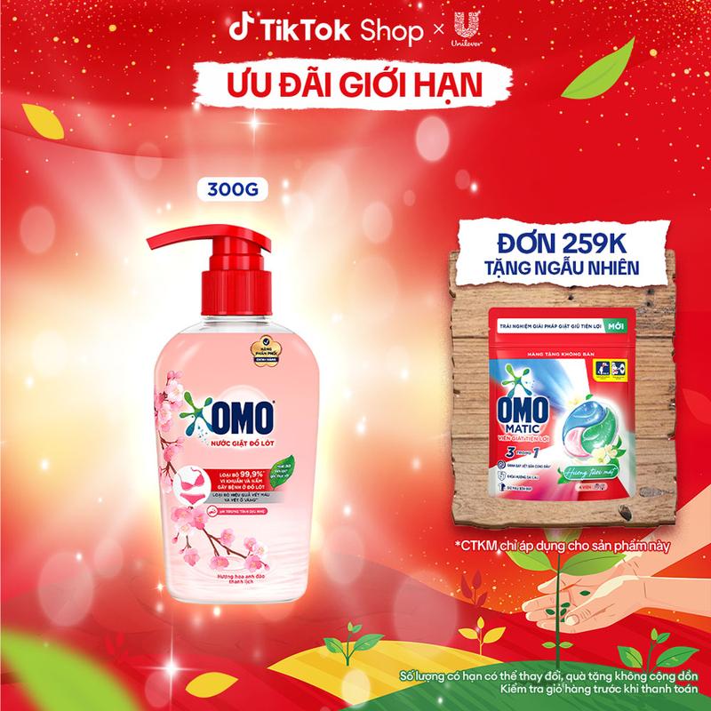 Nước Giặt Đồ Lót OMO Hương Hoa Anh Đào Thanh Lịch 300G 1