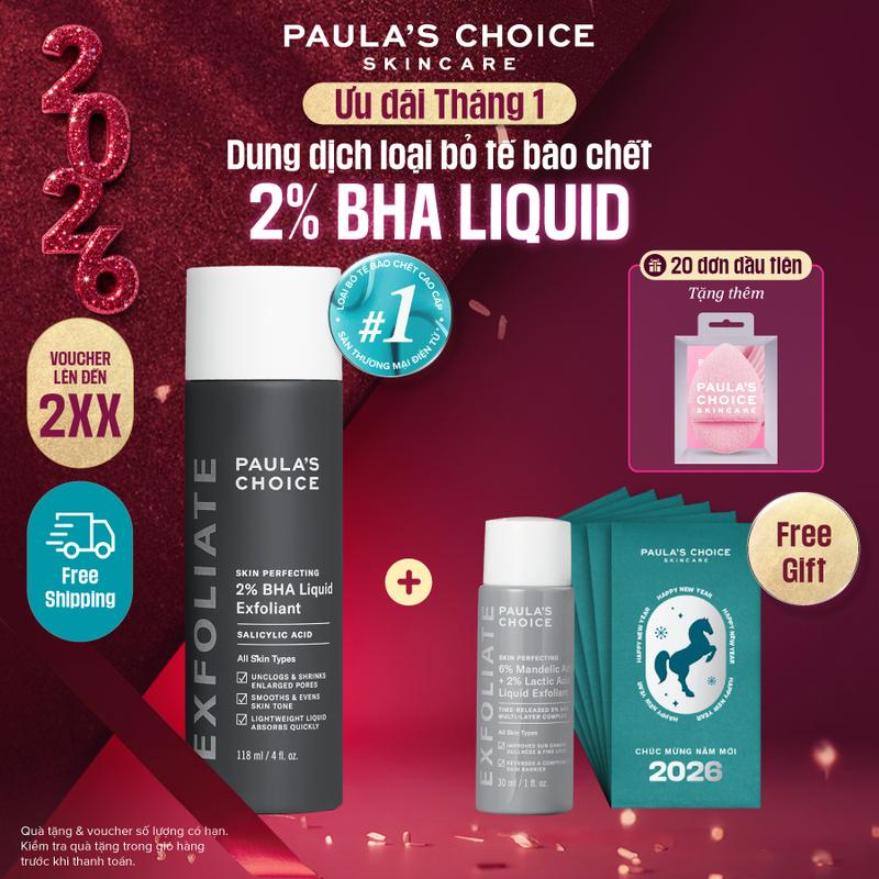 Tẩy tế bào chết hỗ trợ làm sạch sâu Paula's Choice Skin Perfecting 2% BHA Liquid Exfoliant 118ml 2010