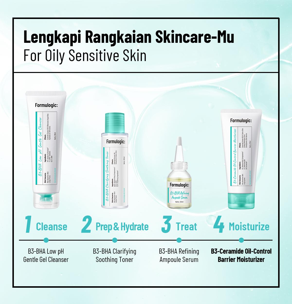 Formulogic: B3-Ceramide Oil-Control Barrier Moisturizer 40 ML | Kontrol Minyak & Perkuat Skin Barrier cream Formulogic: B3-Ceramide Oil-Control Barrier Moisturizer 40 ML | Kontrol Minyak & Perkuat Skin Barrier cream