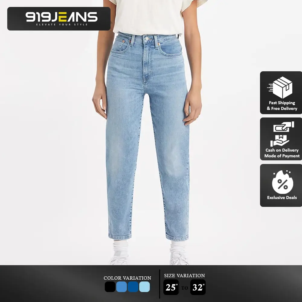 919 JEANS Mom's Jeans New Quality Boyfriend Pants High Waist Straight Women's Jeans Womenswear Bottom