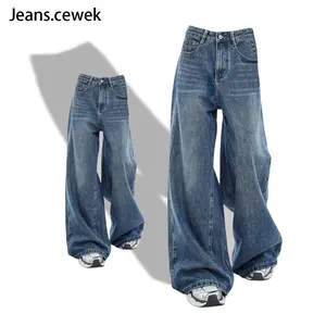 【Jeans.cewek】JUMBO S-6XL Pants celana panjang jeans wanita celana boyfriend jeans wanita retro biru jens cewek jins highwaist wanita korean style kekinian ootd