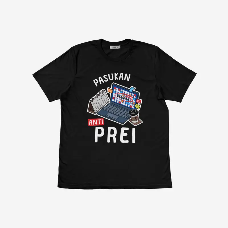 Aloomni Kaos Pasukan Anti Prei T-shirt Cotton Combed 24s Baju 0
