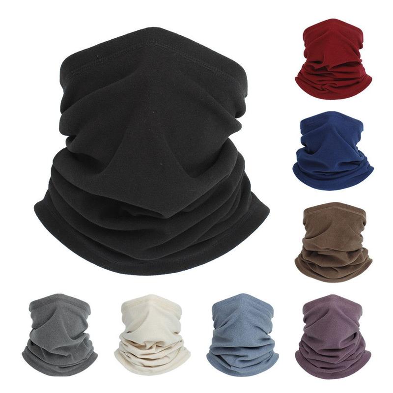 Outdoor Men Women Windproof Polar Fleece Thermal Tube Scarf Magic Cycling Scarf Neck Warmer Half Face Mask 0
