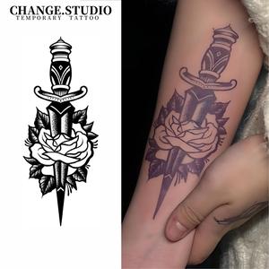 Hình Xăm Tạm Thời, Hình Xăm Thiết Kế Hình Nhọn Hoa Hồng, Kéo Dài Trong 15 Ngày, Không Thấm Nước Và Chống Trơn Trượt, Kèm Miếng Dán Hình Xăm