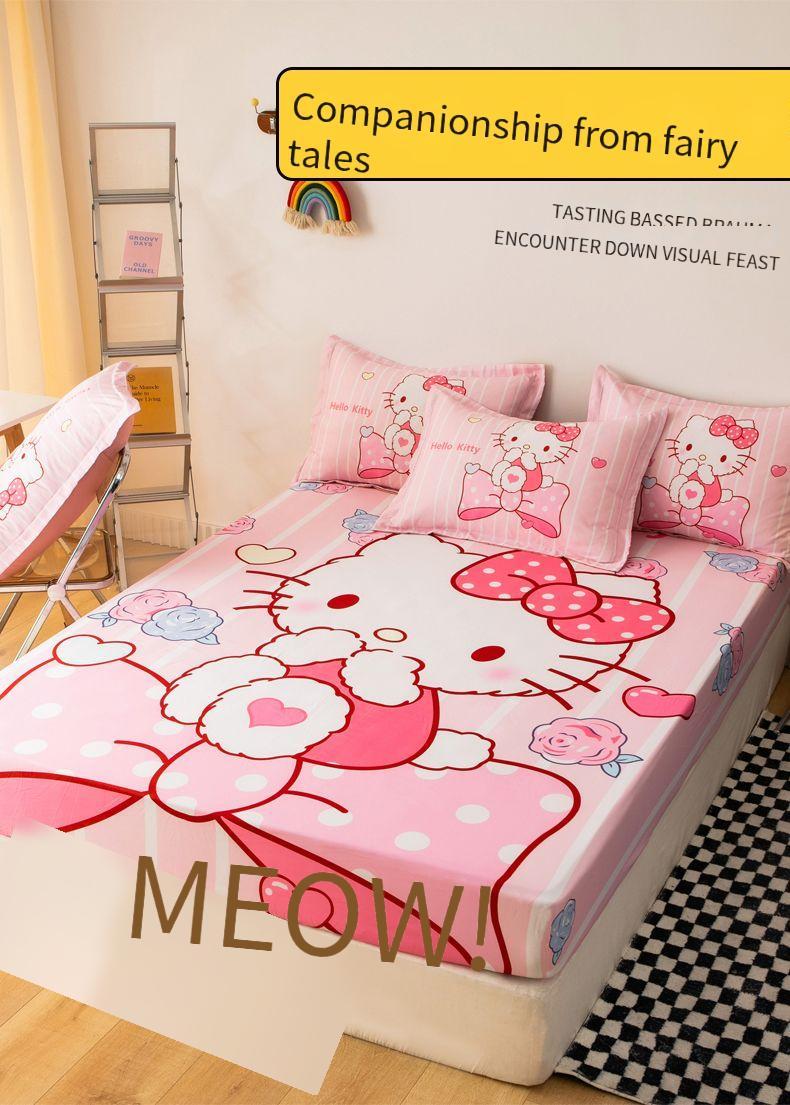 Product Introduction of Spot！ cartoon KT sheets / mattress cover Cadar Fitted Sheet Cute Cartoon bed sheet Suitable for single queen king size 39