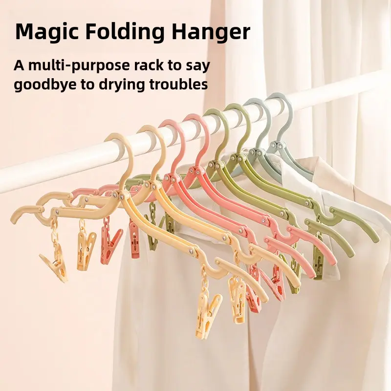 portable clothes hangers non-slip material clothes hangers foldable business trips family travel Organiser Hanging
